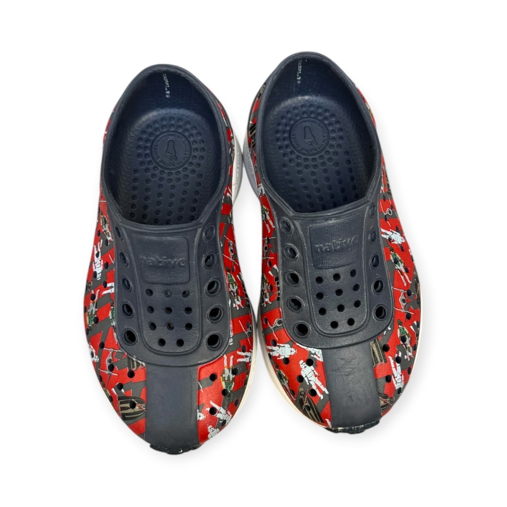 Native Jefferson Star Wars Kids Shoes Red/Grey Darth Vader Stormtrooper C7 - Picture 3 of 5